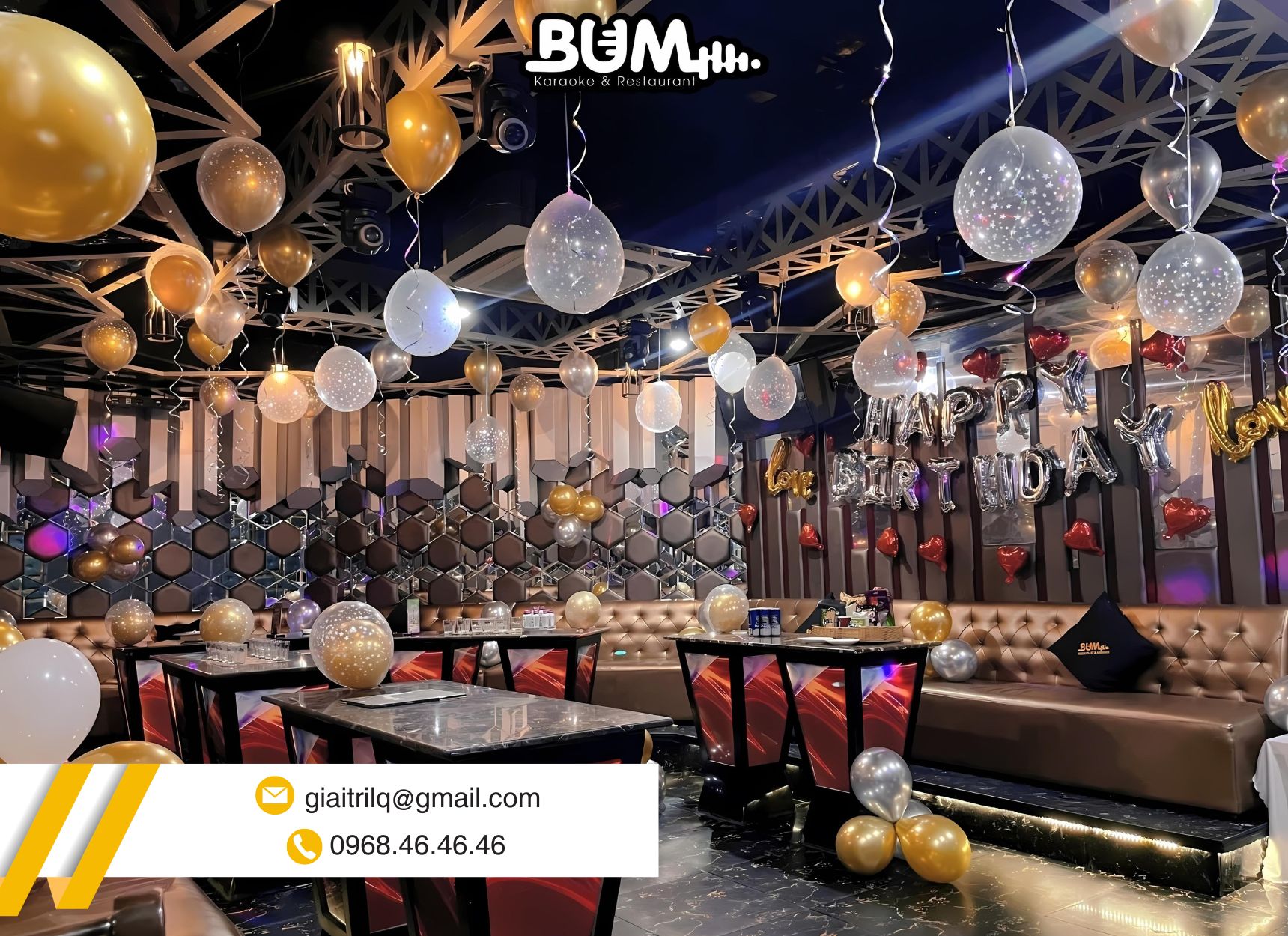 Mẫu trang trí tiệc sinh nhật tại phòng karaoke: Mẫu 6